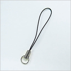メタルキーホルダーの付属金具　ストラップ／銀