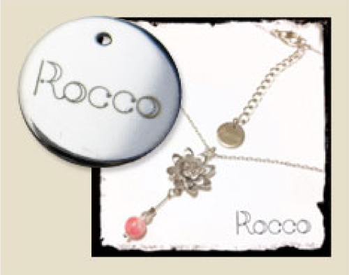 ロゴネームプレート ブランドタグ 製作事例 Rocco